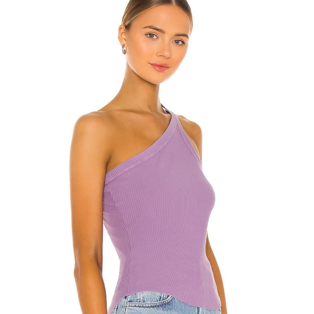 John Elliot Cotton Rib Asymmetrical Tank - Picture 3 of 4